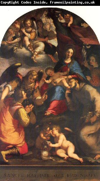 Paggi, Giovanni Battista Madonna and Child with Saints and the Archangel Raphael